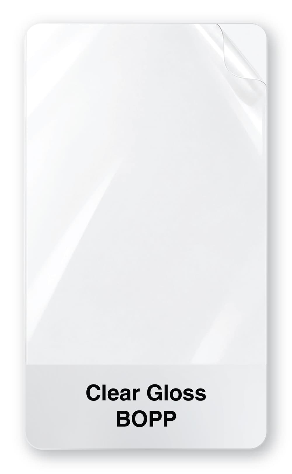 Clear Gloss BOPP material sample