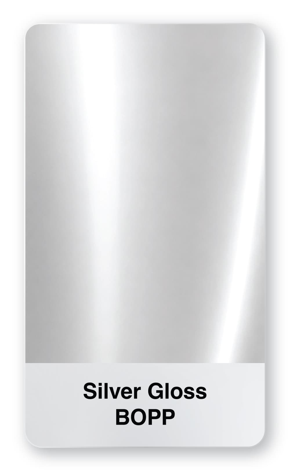 Silver Gloss BOPP material sample